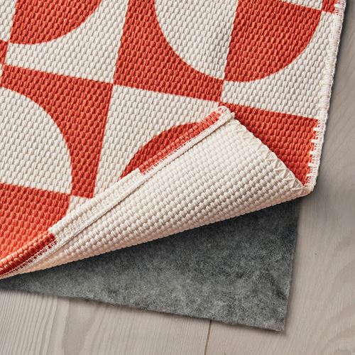 IKEA - PUBLIKVARD, small rug, white/orange, 80x150 cm