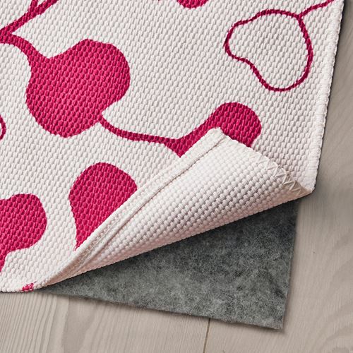 IKEA - PERSIKOTRAD, small rug, white/pink, 60x90 cm