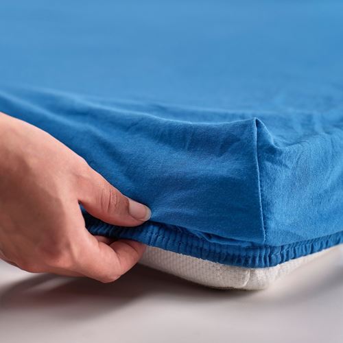 IKEA - BARNDRÖM, children fitted sheet, blue, 80x165 cm