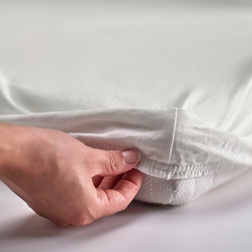 IKEA - BARNDRÖM, children fitted sheet, white, 80x165 cm