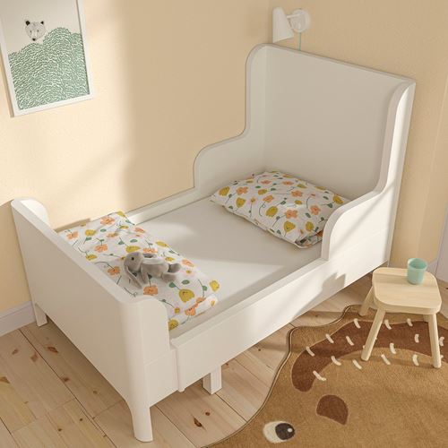 IKEA - BARNDRÖM, children fitted sheet, white, 80x130 cm