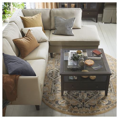 IKEA - JARNVAG, tumbled rug, beige-dark beige, 195 cm