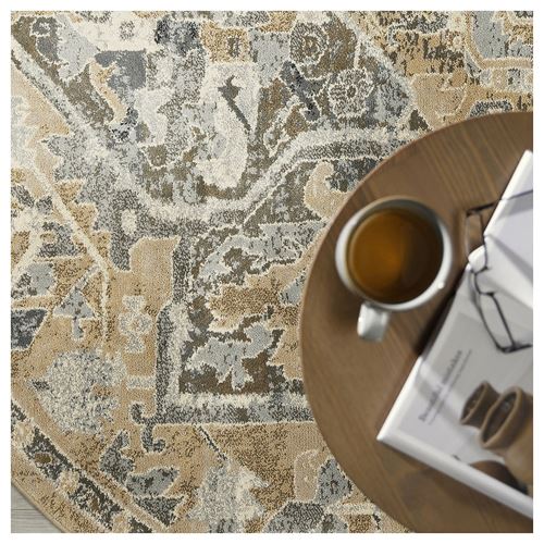 IKEA - JARNVAG, tumbled rug, beige-dark beige, 195 cm