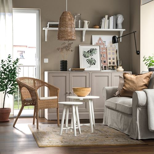 IKEA - JARNVAG, tumbled rug, beige-dark beige, 133x195 cm