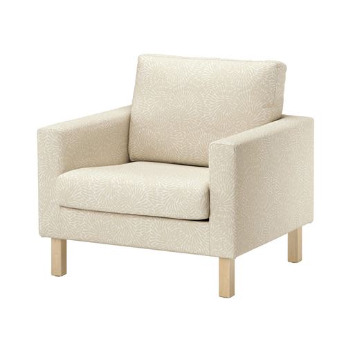 IKEA - SALTSJOBADEN, armchair cover, vittangi light beige-white