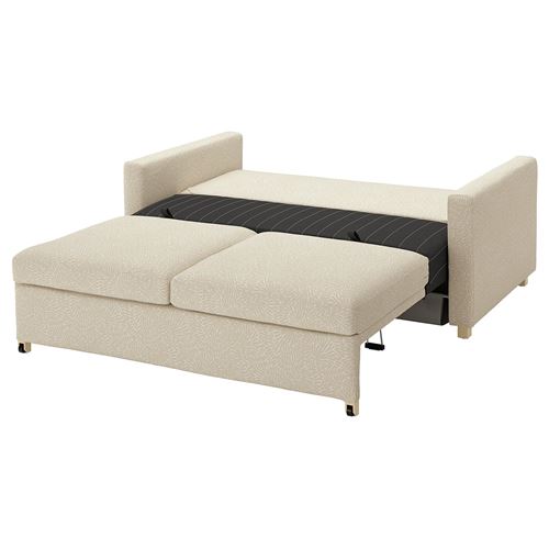IKEA - SALTSJOBADEN, 2-seat sofa-bed cover, vittangi light beige-white