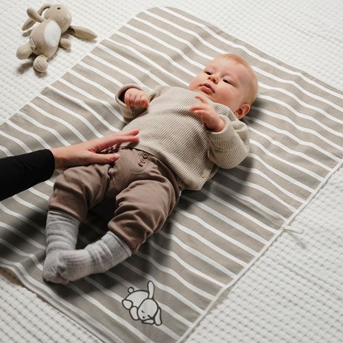 IKEA - LEN, babycare mat, white-beige, 90x70 cm