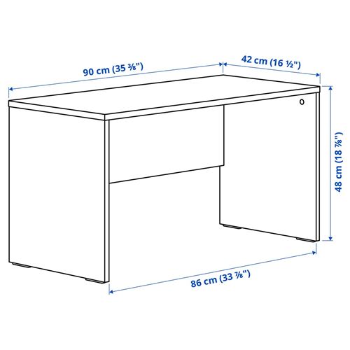 IKEA - LASTARE, bank, beyaz, 90x42x48 cm