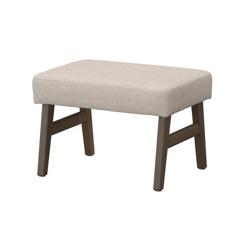IKEA - EKENASET, footstool, walnut effect-kilanda light beige