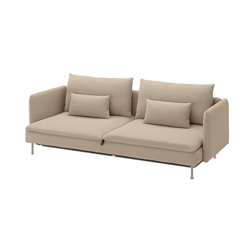 IKEA - SÖDERHAMN, 3-seat sofa-bed, kelinge beige