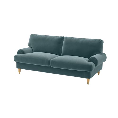 IKEA - VALNAS, 2-seat sofa cover, alhamn dark grey-blue