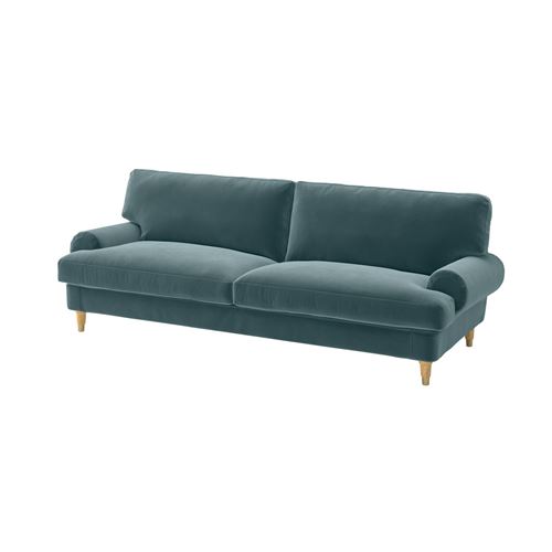IKEA - VALNAS, 3-seat sofa cover, alhamn dark grey-blue