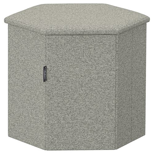 IKEA - KJUGE, pouffe with storage, öreryd grey-beige