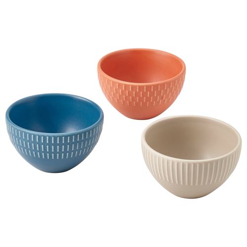 IKEA - KEJSERLIG, ceramic bowl set, mixed colours, 10 cm