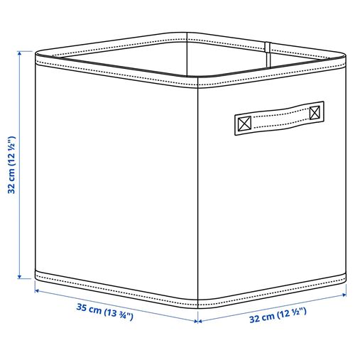 IKEA - SLATTERVALL, sepet, siyah-beyaz, 32x35x32 cm