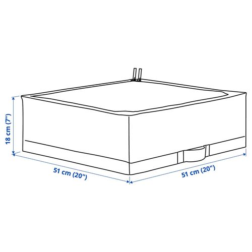 IKEA - STUK, hurç, beyaz-siyah, 51x51x18 cm