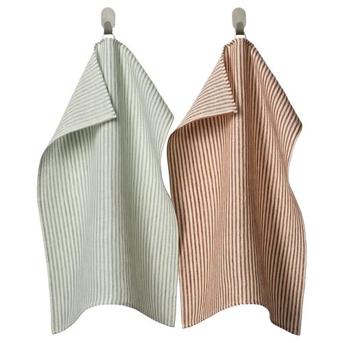 IKEA - ALVMAL, tea towel, pale blue-orange, 45x60 cm