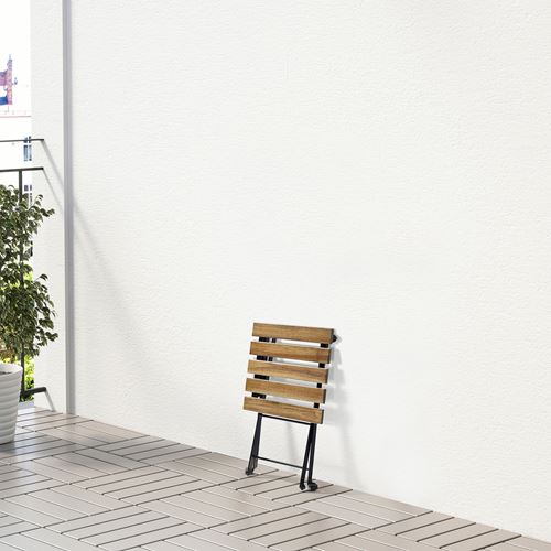 IKEA - TARNÖ, katlanır tabure, siyah-kahverengi