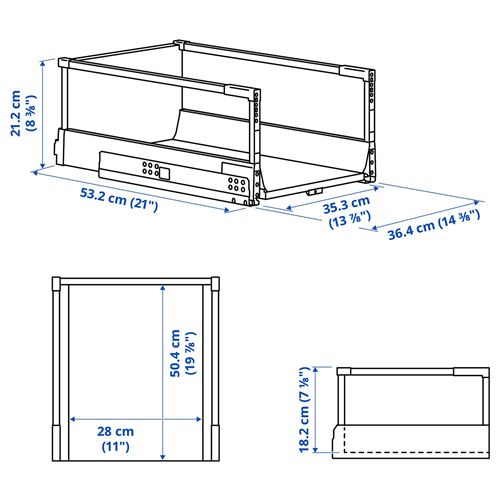 IKEA - MAXIMERA, mutfak çekmecesi, beyaz, 40x60 cm