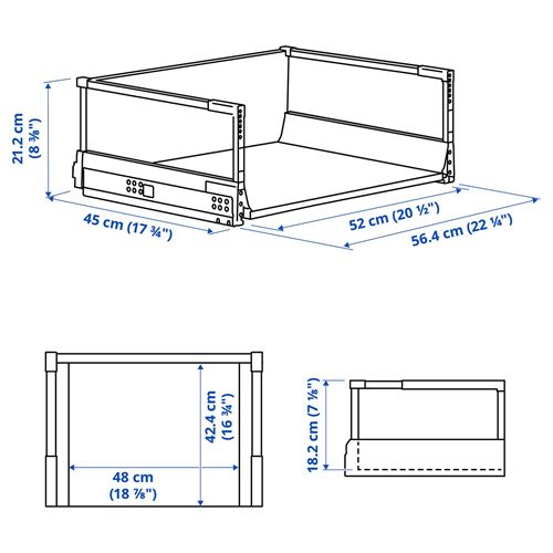 IKEA - MAXIMERA, mutfak çekmecesi, beyaz, 60x45 cm