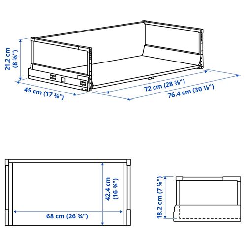 IKEA - MAXIMERA, mutfak çekmecesi, beyaz, 80x45 cm