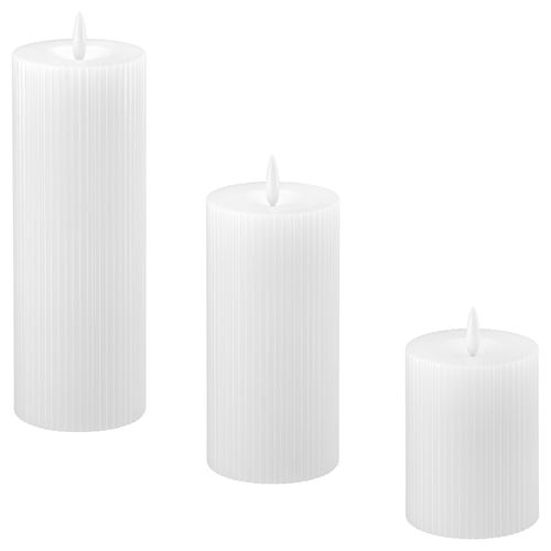 IKEA - SILVERMAS, LED scented block candle, white