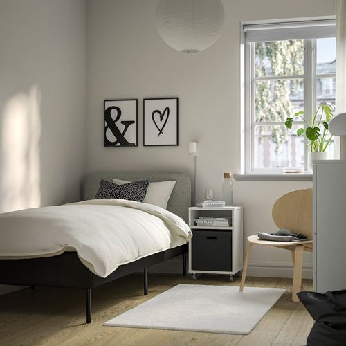 IKEA - SLATTUM, bed cover, grey/beige, 90 cm