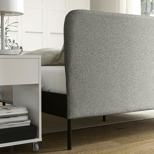 IKEA - SLATTUM, bed cover, grey/beige, 160 cm