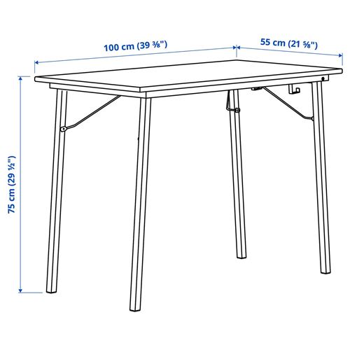 IKEA - KOMPISHANG, çalışma masası, çam-yeşil, 100x55 cm