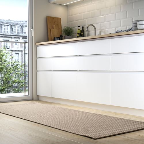 IKEA - MORUM, runner rug, beige, 80x200 cm