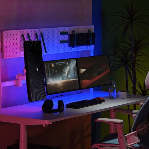 IKEA - KABBLEKA, LED'li aydınlatma şeridi, Işık rengi: Ayarlanabilir renkli ve beyaz, 3 m