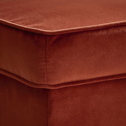 IKEA - STRANDMON, depolamalı puf, Tommaboda kahverengi-kırmızı