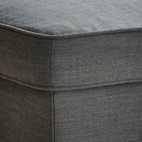 IKEA - STRANDMON, depolamalı puf, nordvalla koyu gri