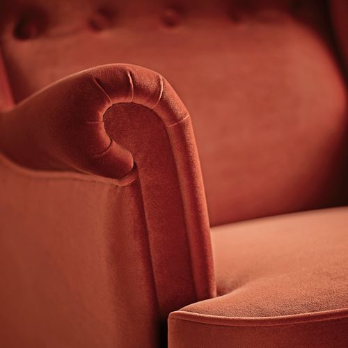 IKEA - STRANDMON, tekli koltuk, Tommaboda kahverengi-kırmızı