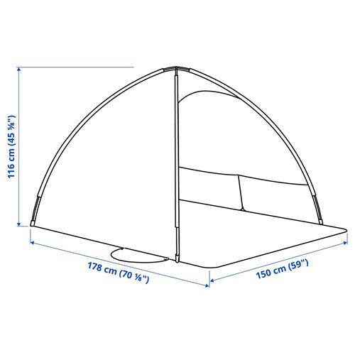 IKEA - STRANDÖN, pop-up sun/wind shelter, bright orange-bright yellow
