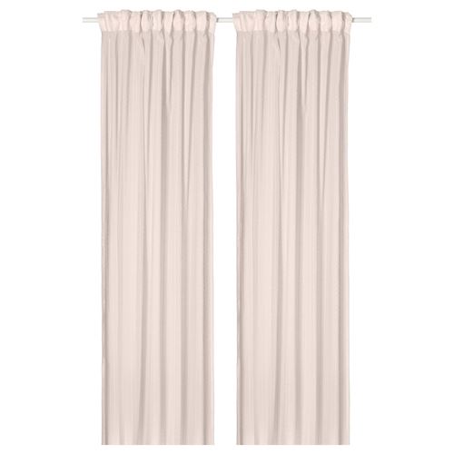 IKEA - MATILDA, sheer curtains, 1 pair, pale pink, 145x300 cm