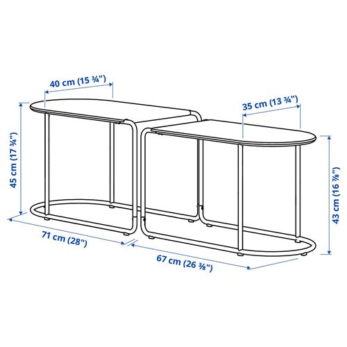 IKEA - GRYTSHOLM, garden pedestal table, blue/black