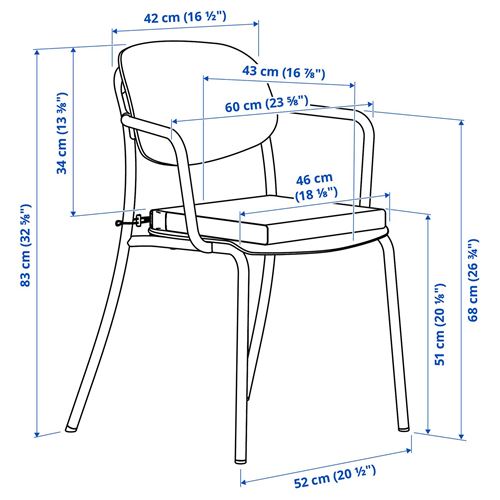 IKEA - VISINGSÖ, masa ve sandalye seti, parlak koyu yeşil