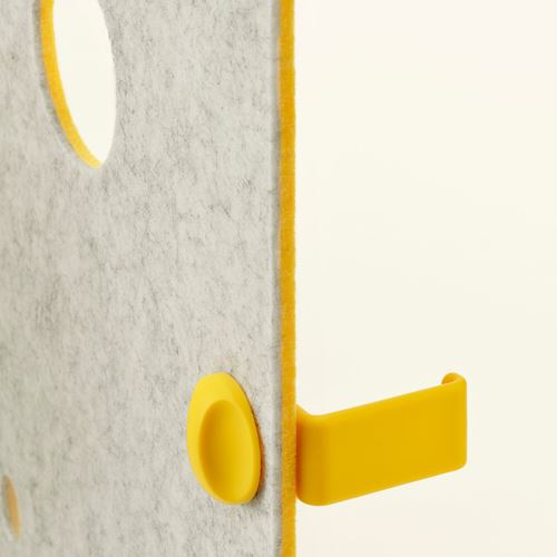 IKEA - KURA, çocuk karyola perdesi, sarı-gri, 168x117 cm