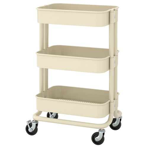 IKEA - RASKOG, servis arabası, bej, 28x38x61 cm