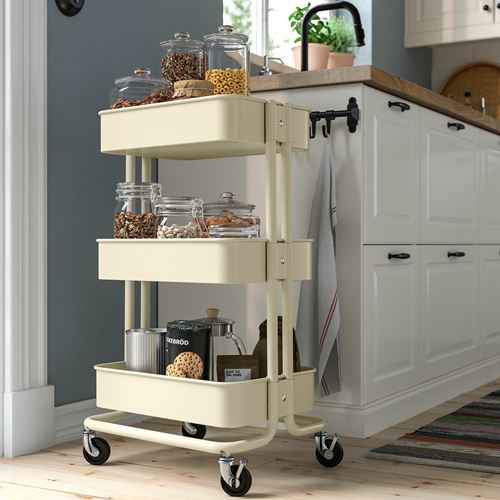 IKEA - RASKOG, trolley, beige, 35x45x77 cm