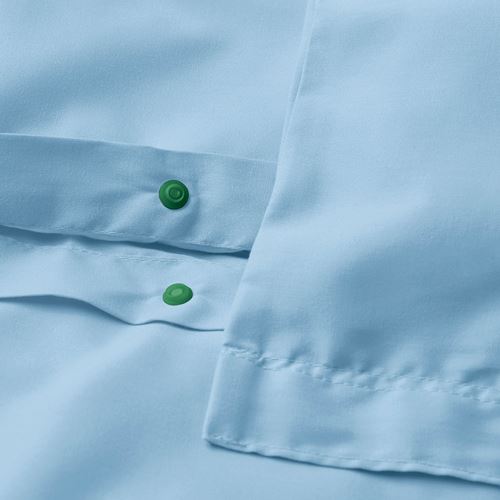 IKEA - PILTANDVINGE, double quilt cover and 2 pillowcases, light blue, 240x220/50x60 cm