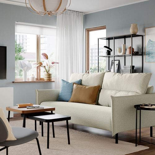 IKEA - MANNARP, 3'lü kanepe, gunnared bej