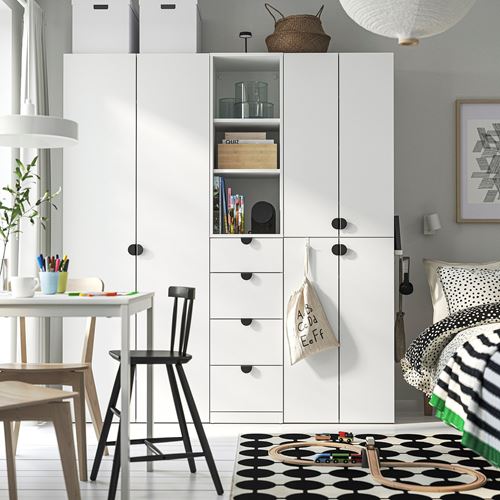 IKEA - LASTARE, chest of 4 drawers, white, 40x42x100 cm