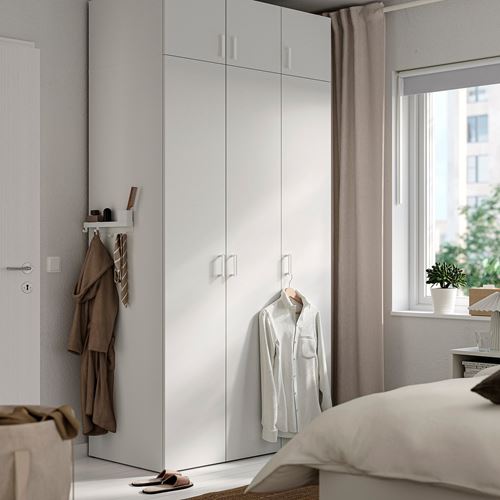 IKEA - LASTARE, LASTARE wardrobe, white, 120x62x236 cm