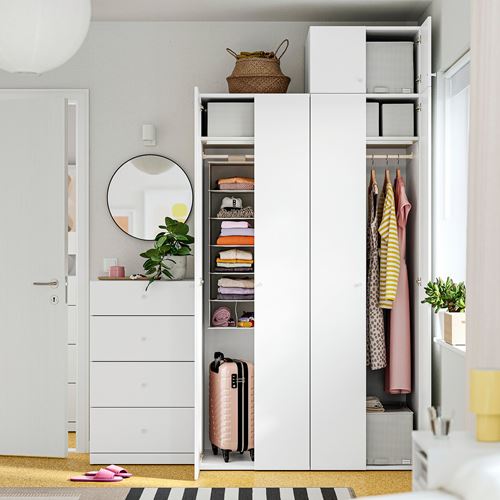 IKEA - LASTARE, LASTARE dolap kombinasyonu, beyaz, 180x62x236 cm
