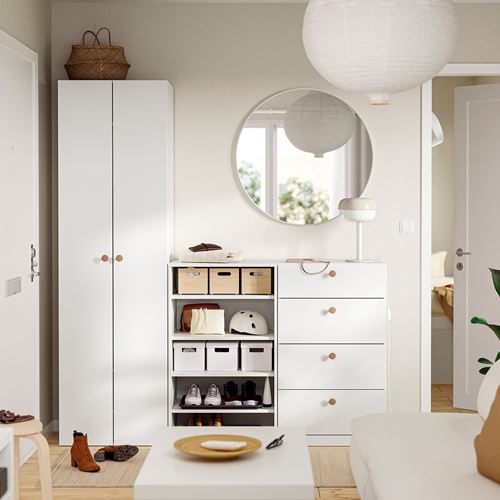 IKEA - LASTARE, LASTARE dolap kombinasyonu, beyaz, 180x42x200 cm