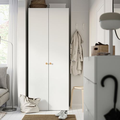 IKEA - LASTARE, LASTARE wardrobe, white, 80x62x200 cm
