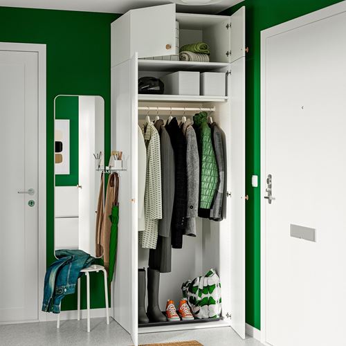 IKEA - LASTARE, LASTARE wardrobe, white, 80x62x236 cm
