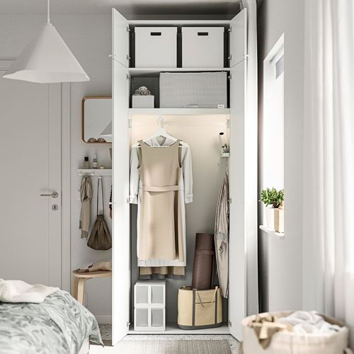 IKEA - LASTARE, LASTARE wardrobe, white, 80x42x236 cm